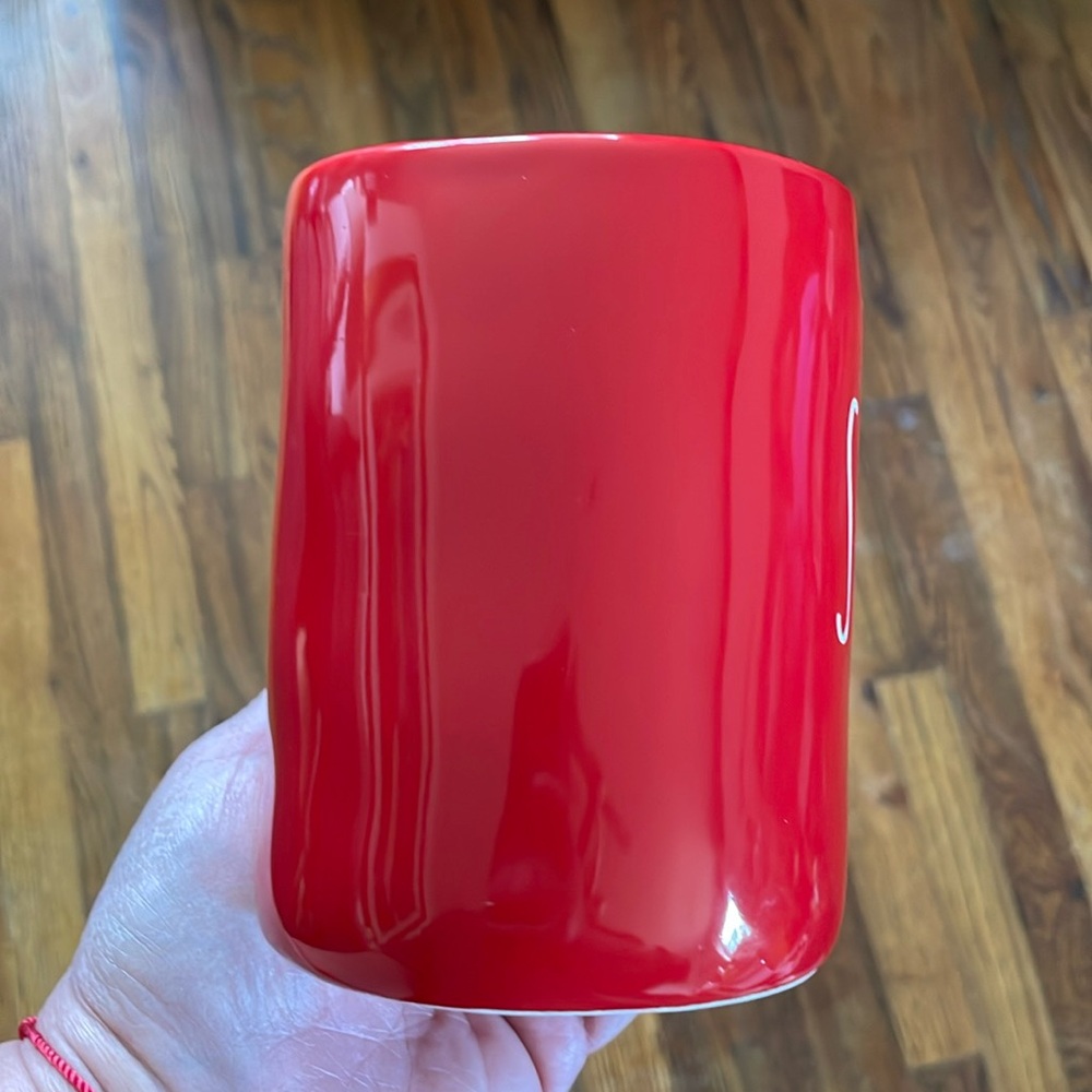 Rea Dunn Christmas “SANTA” Red with White Lettering Mug - Picture 4 of 7